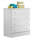 Ver imagem 2 de Jogo De Quarto Infantil Meu Soninho - Berço Simples, Cômoda, Armário - Branco - FdECOR