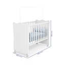 Ver imagem 5 de Jogo De Quarto Infantil Meu Soninho - Berço Simples, Cômoda, Armário - Branco - FdECOR
