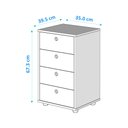 Ver imagem 6 de Gaveteiro Cabeceira Quarto Luxo New 4 Gavetas Multiuso Classic Branco Prado Móveis