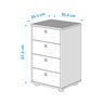 Gaveteiro Cabeceira Quarto Luxo New 4 Gavetas Multiuso Classic Branco Prado Móveis - 6