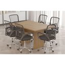 Ver imagem 2 de Mesa de Escritório Diretor Reunião Me4191 Amêndoa - Tecno Mobili