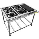 Ver imagem 2 de Fogão Serv Kenok 4 Bocas 2 Duplas com Bifeteira Baixa Pressão Fbse4b.838