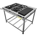 Ver imagem 3 de Fogão Serv Kenok 4 Bocas 2 Duplas com Bifeteira Baixa Pressão Fbse4b.838