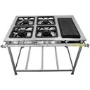 Ver imagem 1 de Fogão Serv Kenok 4 Bocas 2 Duplas com Bifeteira Baixa Pressão Fbse4b.838