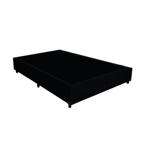 Base Box Solteirão Santo Box Suede 40x128x188:preto