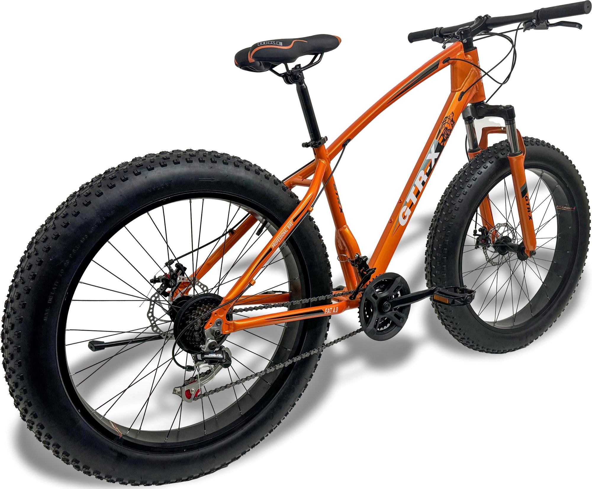 Bicicleta Fat Bike Gtr-x Aro 26 Freios Disco Alumínio Shimano Quadro 19 Laranja - 3