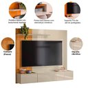Ver imagem 4 de Painel para TV Astral 65" 153,5cm MDP com 3 Portas Amadeirado Madetec Móveis