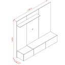 Ver imagem 6 de Painel para TV Astral 65" 153,5cm MDP com 3 Portas Amadeirado Madetec Móveis