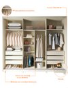 Ver imagem 3 de Guarda Roupa Modulo com 3 Portas de Correr Flo Off