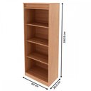 Ver imagem 3 de Estante Organizadora para Escritório 60cm Me4150 Tecno Mobili - Amêndoa