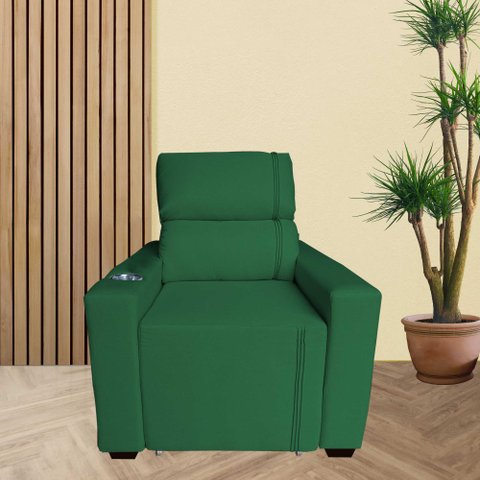 Poltrona Retratil e Reclinavel com Porta Copo Maisa Verde