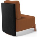 Ver imagem 5 de Poltrona Decorativa Sala de Estar Living Hungria L02 Couríssimo Preto Bouclê Terracota