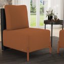 Ver imagem 7 de Poltrona Decorativa Sala de Estar Living Hungria L02 Couríssimo Preto Bouclê Terracota