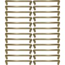 Ver imagem 1 de Kit 24 Puxadores para Armários Alça Dourados Oeiras 13,5cm Torralba Gavetas Roupeiros Móveis