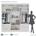 Ver imagem 6 de Guarda-Roupa Casal com Espelho 6 Portas 4 Gavetas Texas Premium Branco