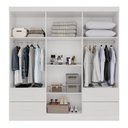 Ver imagem 5 de Guarda-Roupa Casal com Espelho 6 Portas 4 Gavetas Texas Premium Branco
