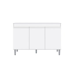 Balcão Gabinete para Cozinha Manu 120cm 3 Portas:branco - 2