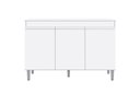 Ver imagem 2 de Balcão Gabinete para Cozinha Manu 120cm 3 Portas:branco