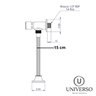 Válvula Mictório de Descarga Fechamento Automático 15cm - 4