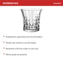 Ver imagem 3 de Jogo 6 Peças Copo Baixo de Cristal 260ml Transparente 9x9x9cm Água Suco Drinks