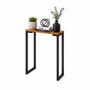 Ver imagem 1 de Aparador Estilo Industrial Slim 75x70 Mesa Decorativa Cantinho do Café Preto Nature