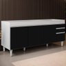 Balcão Gabinete para Pia 180cm sem Tampo Dallas Branco/preto - Lumil - 2
