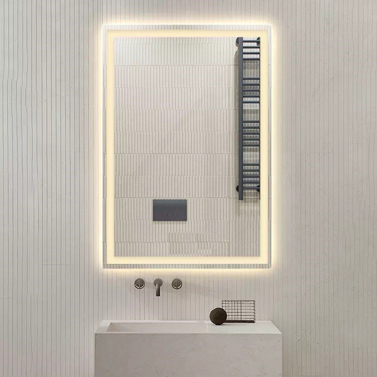 Espelho jateado iluminado com led quente 50x70cm Woodglass 50x70 jato quente - 5