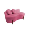 Ver imagem 2 de Namoradeira Sofá Feijão Lounge 120cm Orgânica Suede Rosa