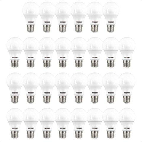 Kit 30 Lâmpadas Led Bulbo Tkl 9w Taschibra E27 Bivolt 6500k Frio