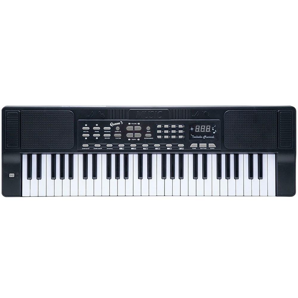 Teclado Musical Infantil Iniciantes c/ 54 Teclas + Microfone em