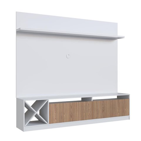 Estante para TV até 50 Polegadas 160cm 2 Portas Branco/Brise 2028