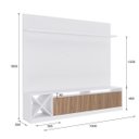 Ver imagem 2 de Estante para TV até 50 Polegadas 160cm 2 Portas Branco/Brise 2028