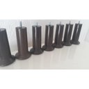 Ver imagem 3 de Kit 7 Pes Marrom para Cama Box Altura 13cm Altura Reforçado