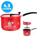 Ver imagem 5 de Pipoqueira Manual Antiaerente Popcorn 4,3l Vermelha - Multiflon
