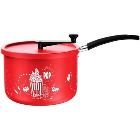 Pipoqueira Manual Antiaerente Popcorn 4,3l Vermelha - Multiflon
