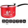 Pipoqueira Manual Antiaerente Popcorn 4,3l Vermelha - Multiflon - 4