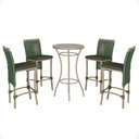 Ver imagem 1 de Mesa Bistro e 4 Banquetas Roma Fendi Corda Náutica 12 Trama Original