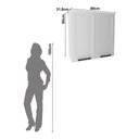 Ver imagem 3 de Armário de Cozinha Aéreo em Mdf com 2 Portas 80cm Multimóveis Cr20431 Branco