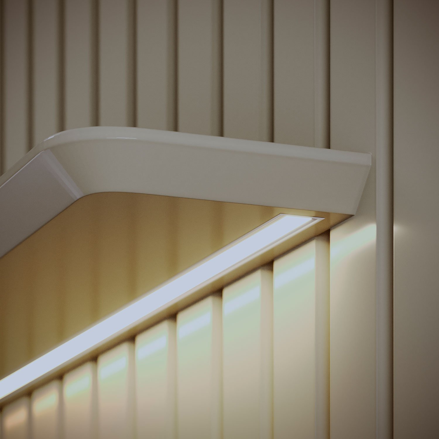 Home Ripado Flow 2.8 LED Gianduia com Off White - Imcal Móveis - 3