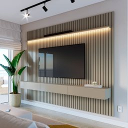 Home Ripado Flow 2.8 Led Gianduia com Off White - Imcal Móveis - 1