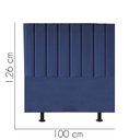 Ver imagem 3 de Cabeceira Estofada Carla 100CM Solteiro Suede Azul Marinho - D A DECOR