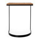 Ver imagem 3 de Mesa com Tampo de Madeira de 50cm X 40cm (67cm) de Altura em Ferro Pintado de Preto Fosco Stainless