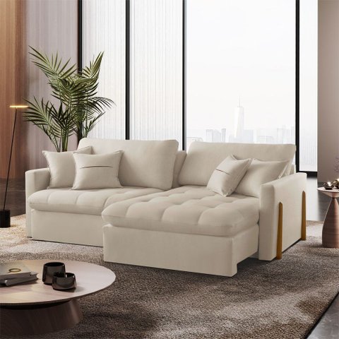 Sofá Cama Lisboa 200cm Braço 10cm Retrátil e Reclinável Meu Sofá Online