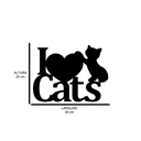Ver imagem 3 de Escultura de Parede I Love Cats em MDF