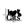 Escultura de Parede I Love Cats em MDF - 3