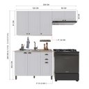 Ver imagem 4 de Armário Cozinha Modulada Compacta Americana 100% MDF 200cm Provence Multimóveis Crink-CPT008