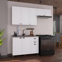 Ver imagem 1 de Armário Cozinha Modulada Compacta Americana 100% MDF 200cm Provence Multimóveis Crink-CPT008