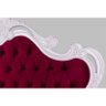 Cabeceira de Casal 1,81 Capitonê Branco Provençal e Veludo Vermelho Bordô Gênova - 2
