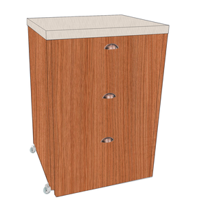 Mesa Multiuso Projeto Camarim Madeirado com Assento Estofado Linho/ Cinamomo