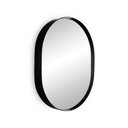 Ver imagem 2 de Espelho Decorativo Oval Para Banheiro Sala Com Moldura Preta 50x40cm